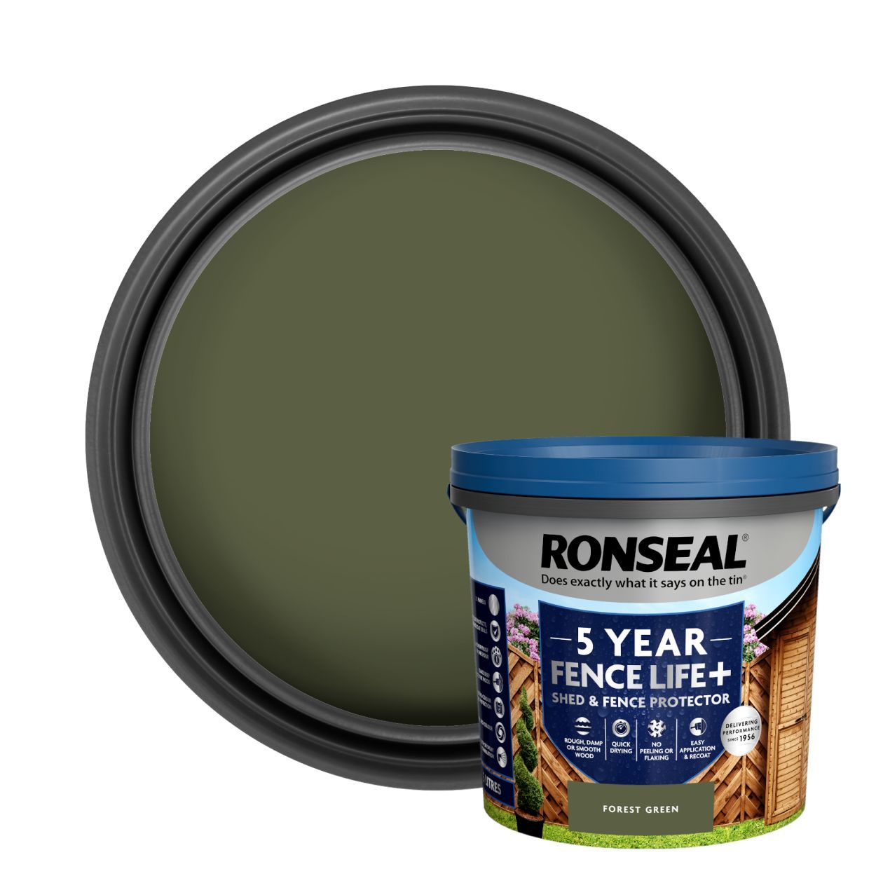 Ronseal 5 Litre Fencelife Plus Forest Green