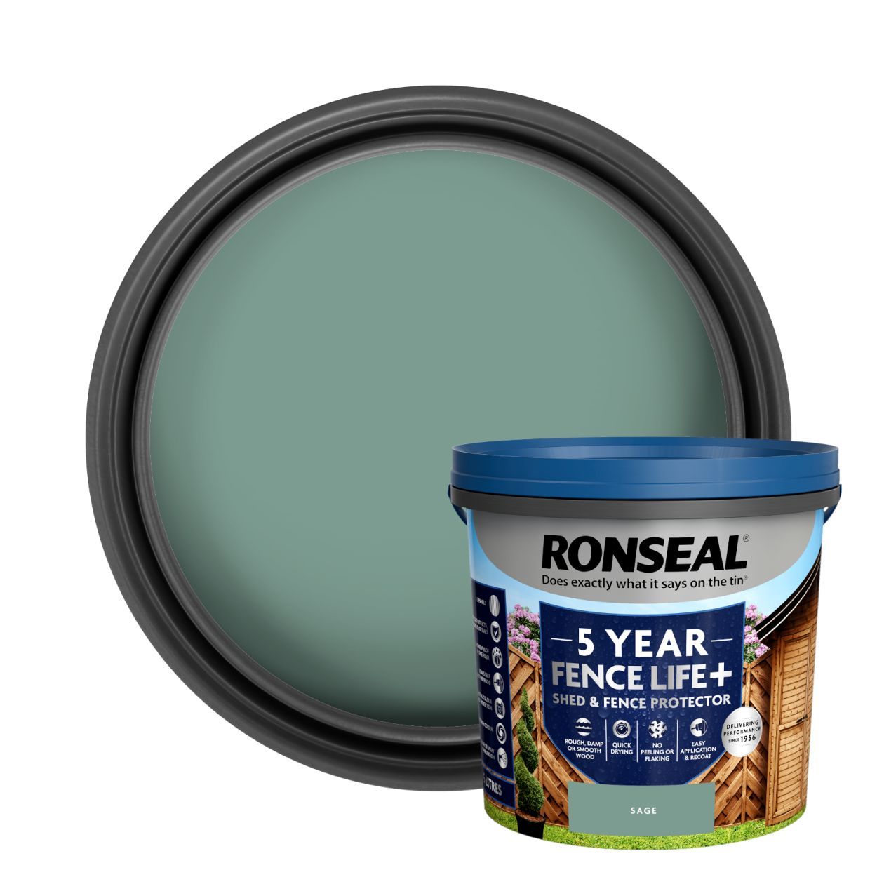 Ronseal 5 Litre Fencelife Plus Sage