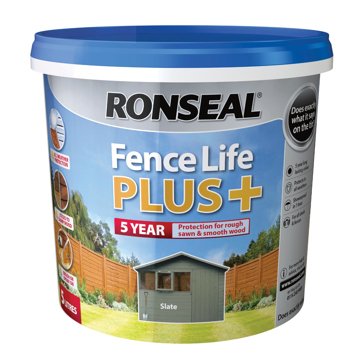 Ronseal 5 Litre Fencelife Plus Slate
