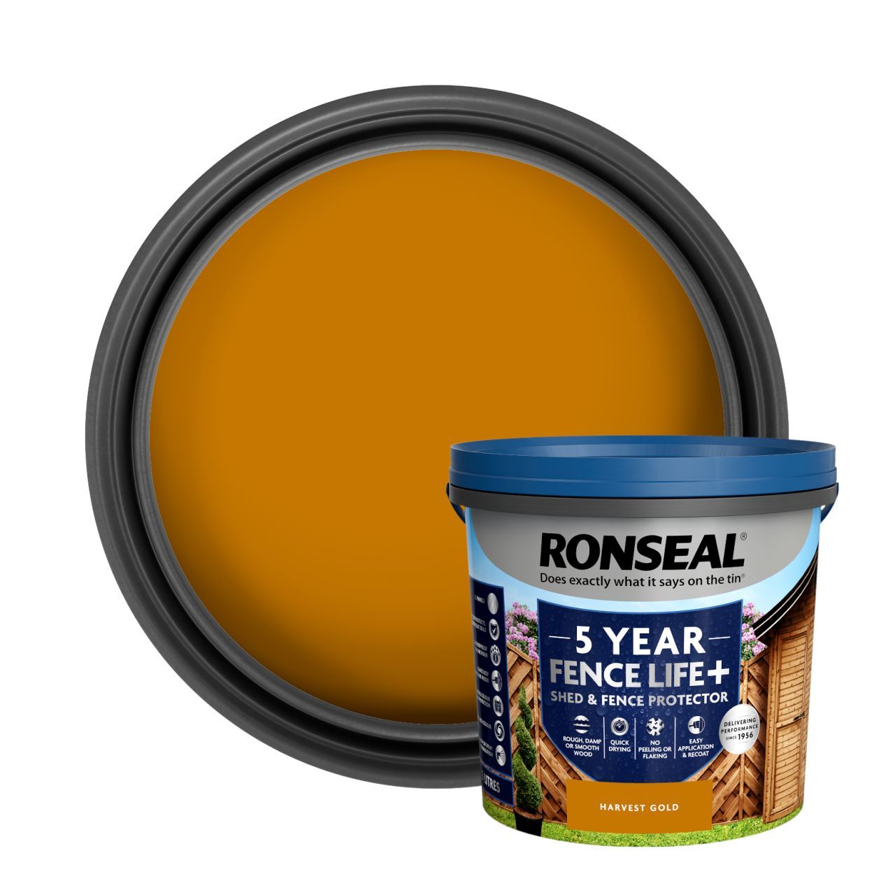 Ronseal 5L Fence Life Plus Harvest Gold