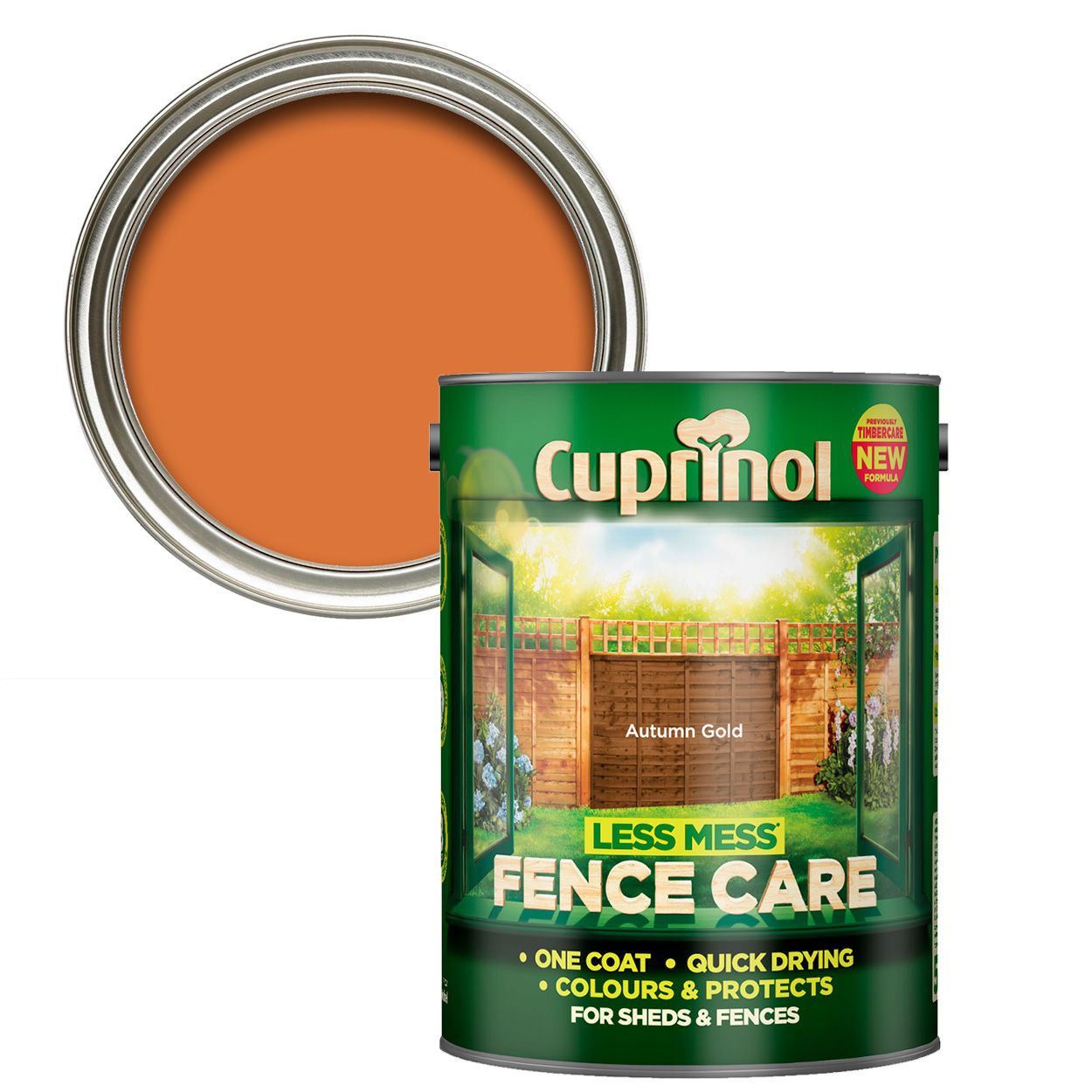 Cuprinol Less Mess Fence Care Autumn Gold 5L