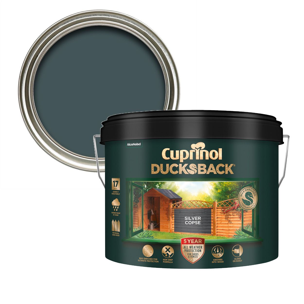 Cuprinol Ducksback Silver Copse 9L