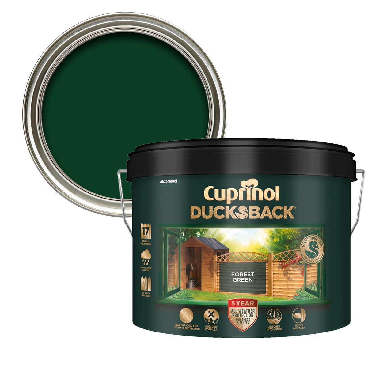 Cuprinol Ducksback Forest Green 9L