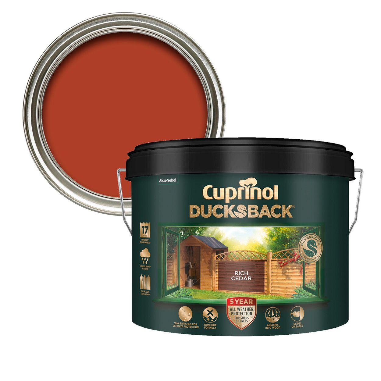 Cuprinol Ducksback Rich Cedar 9L