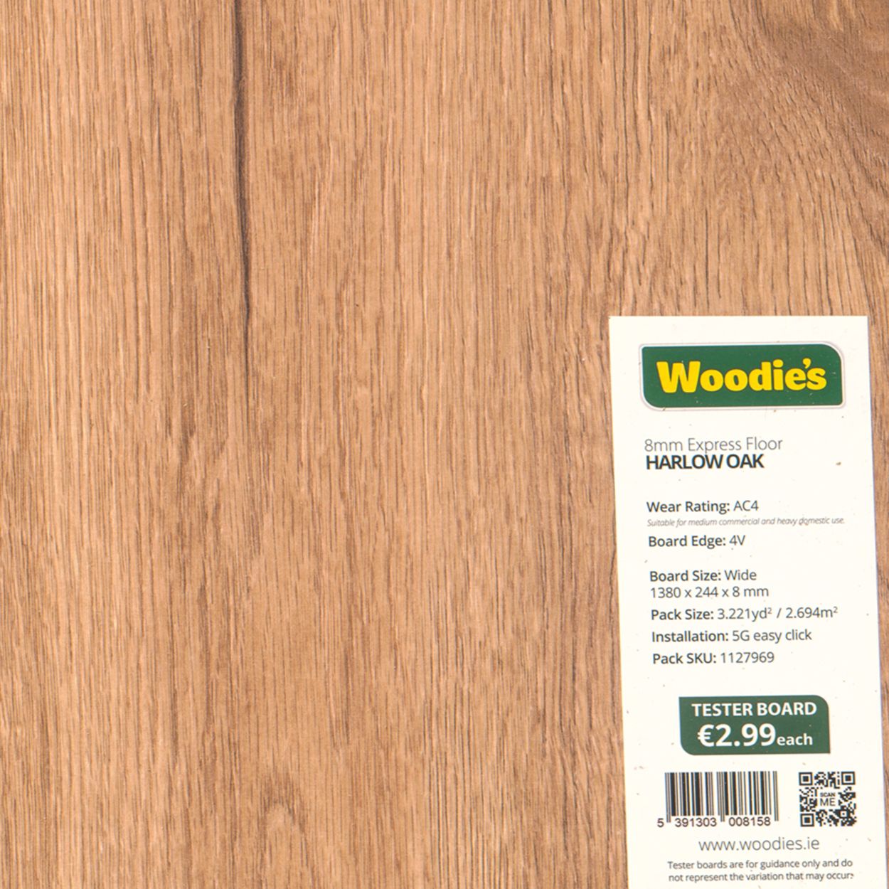 Sample 8mm Harlow Oak 4V Express Floor