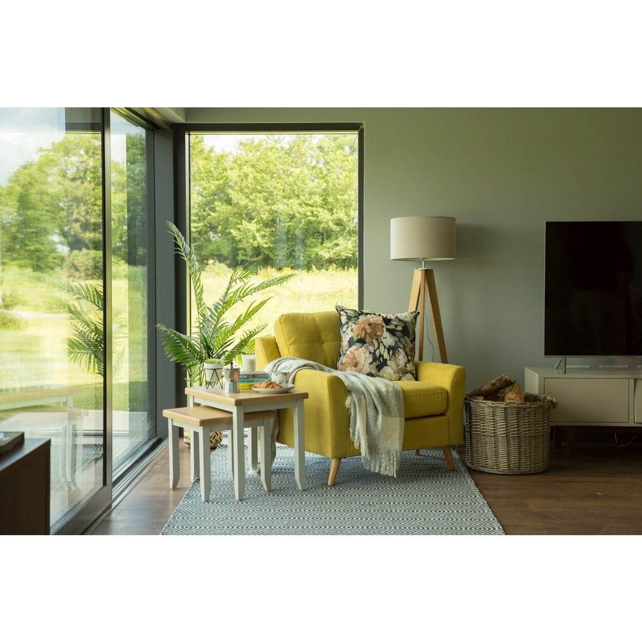 Grey Wicker Basket - Large