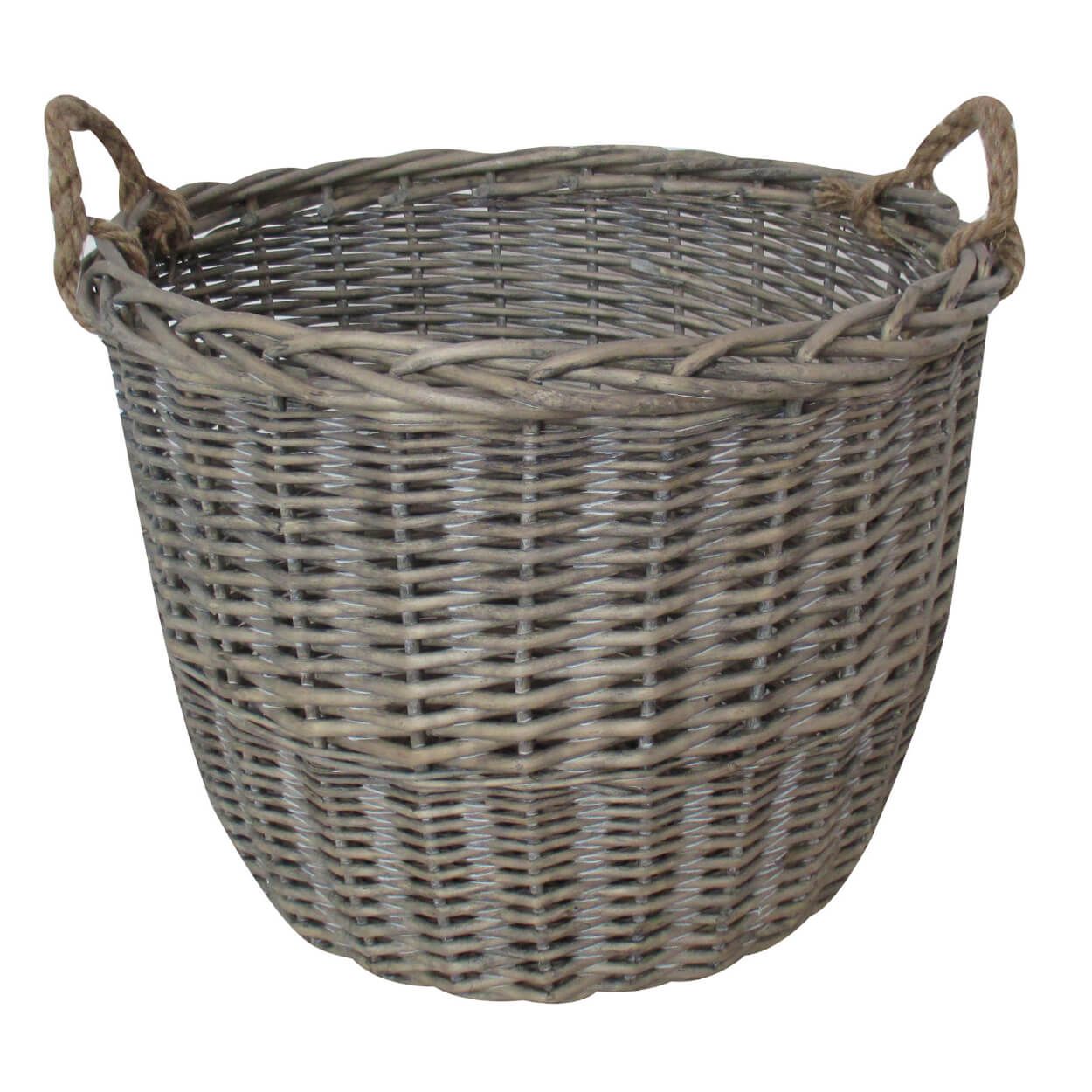 Grey Wicker Basket - Large