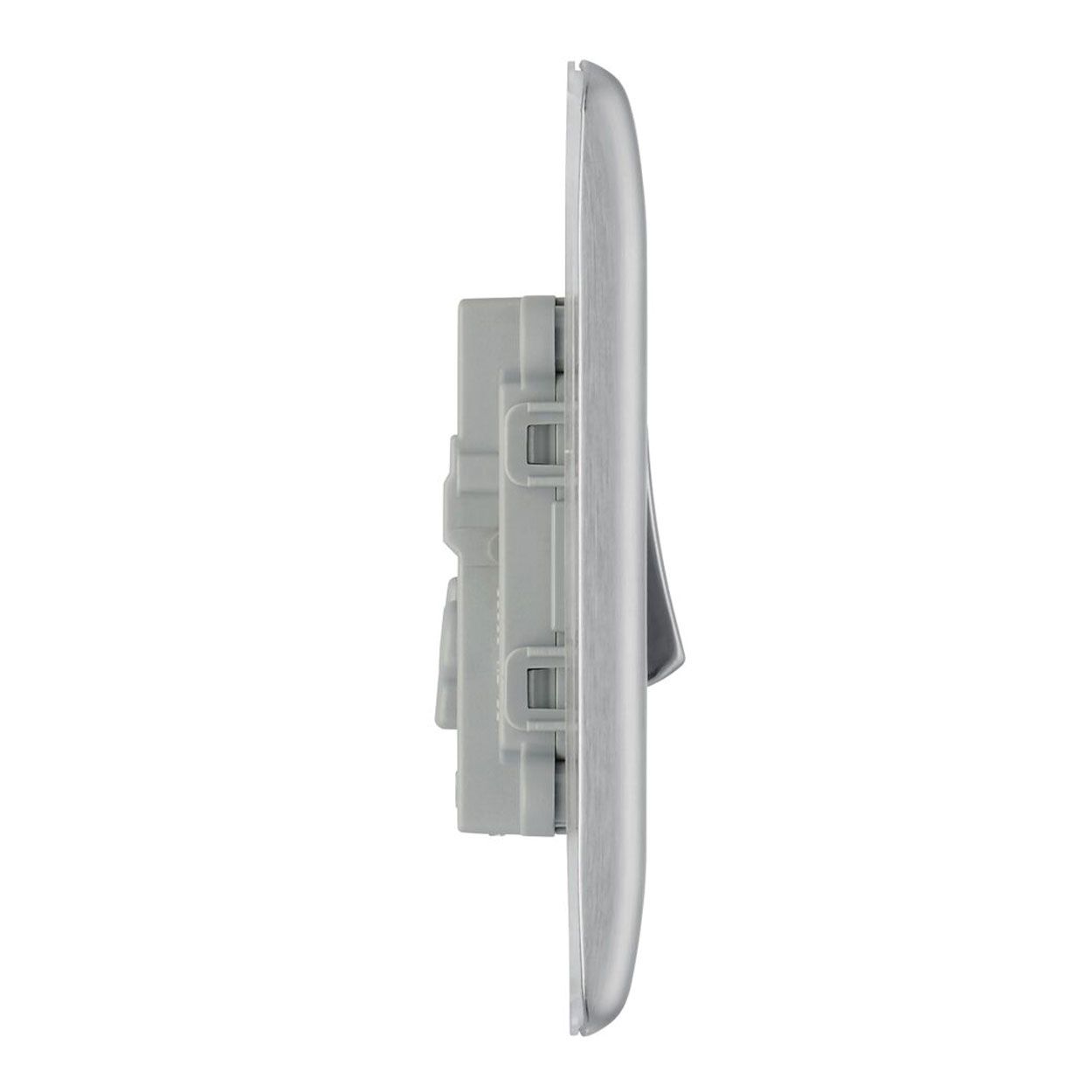 BG Brushed Steel 1 Gang Metal Switch