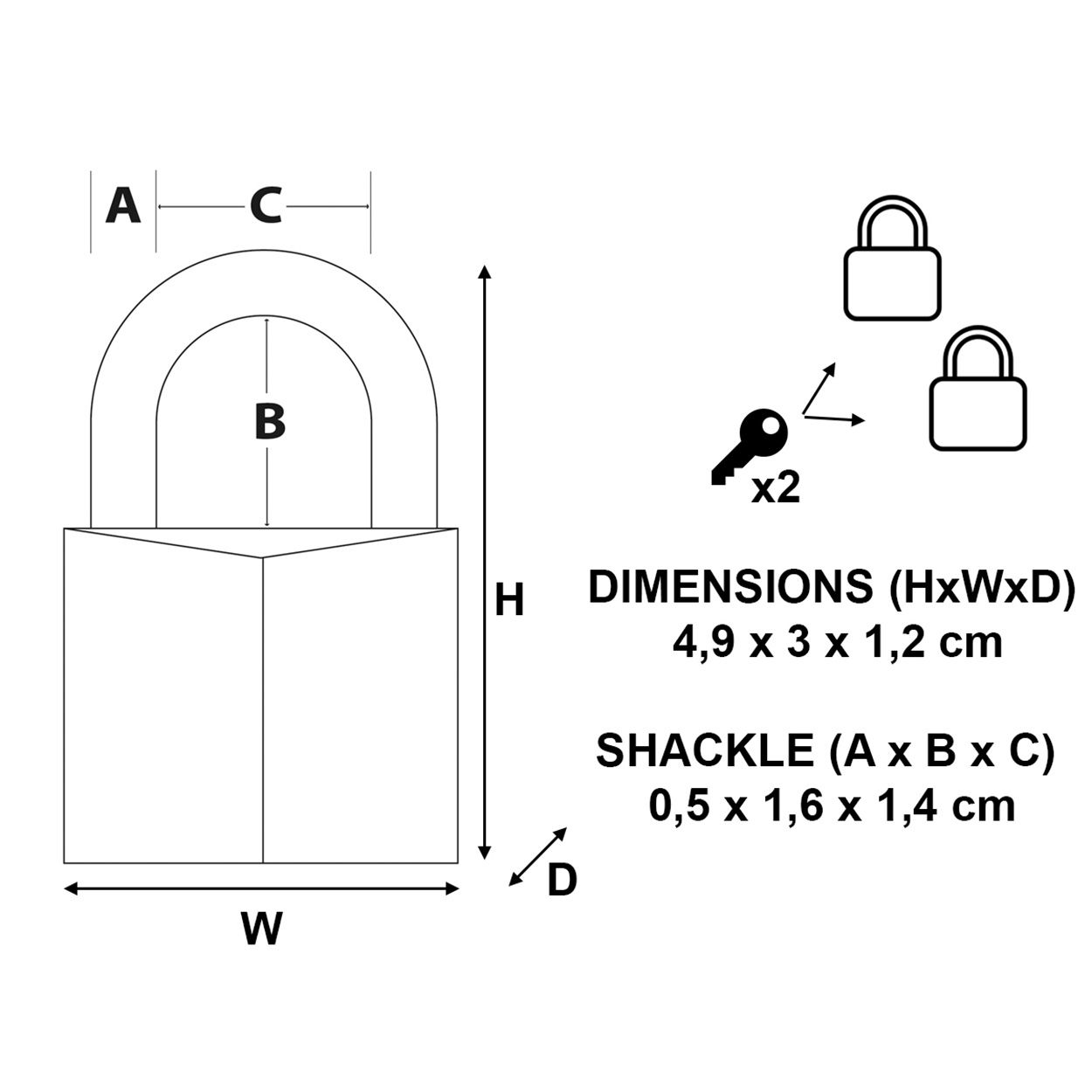 Master Lock 30mm Brass Keyed Padlock - Twin Pack