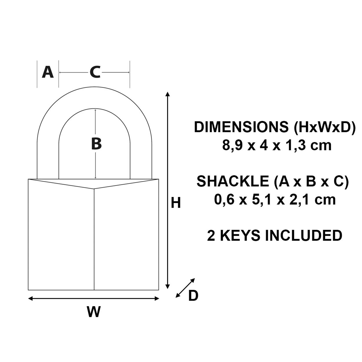 Master Lock 40mm Brass Keyed Padlock