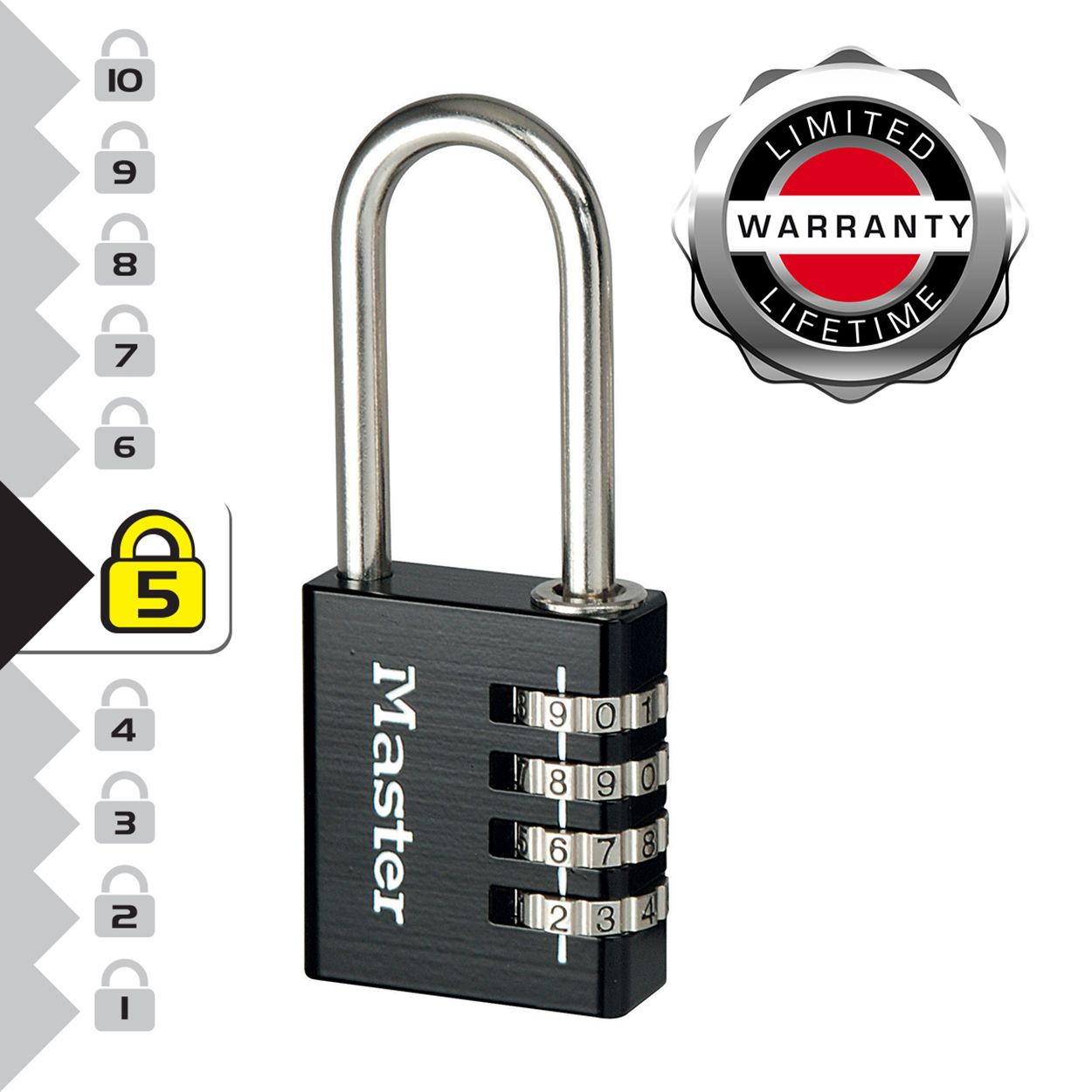 Master Lock 40mm Aluminium Long Shackle Padlock