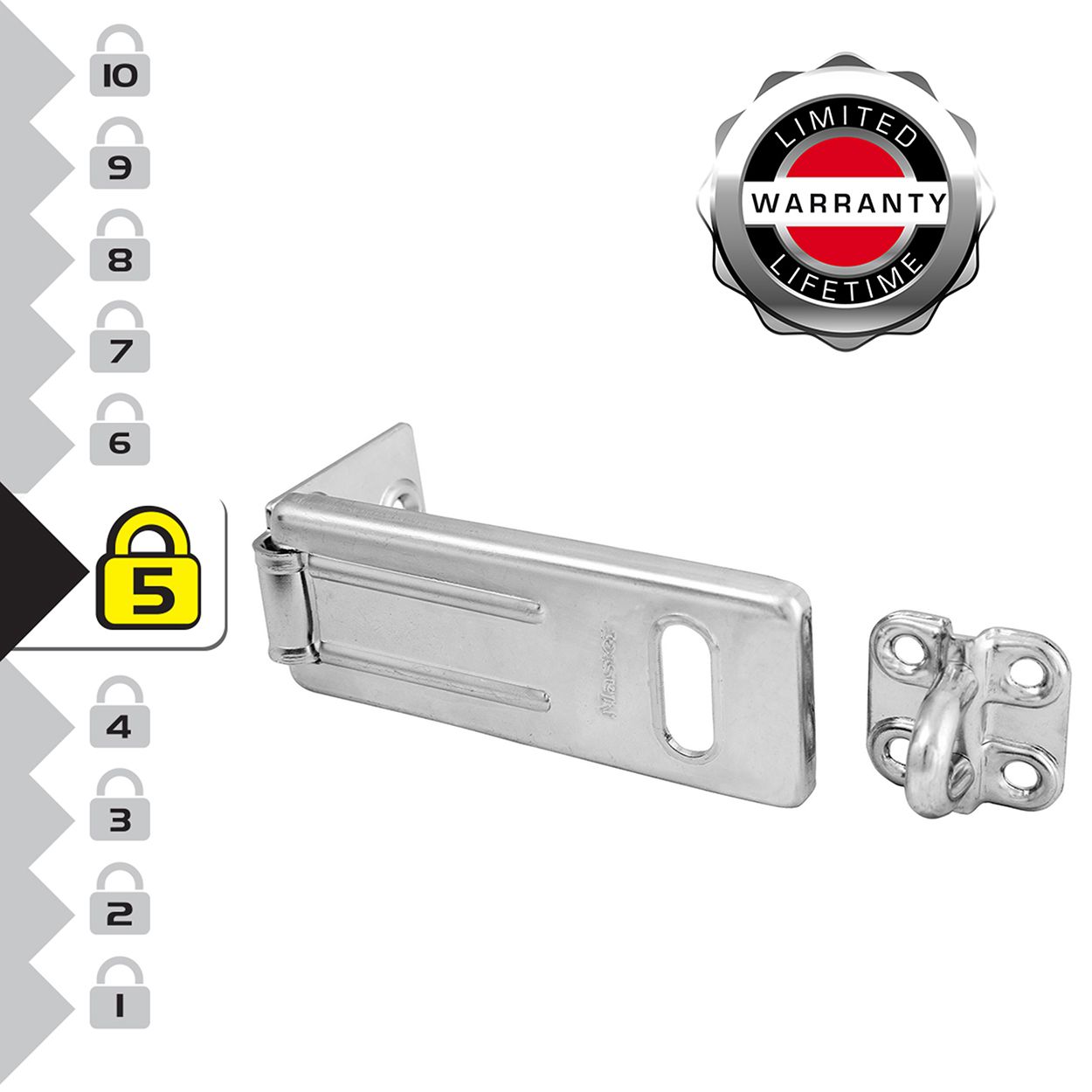 Master Lock 89mm Steel Hasp Lock