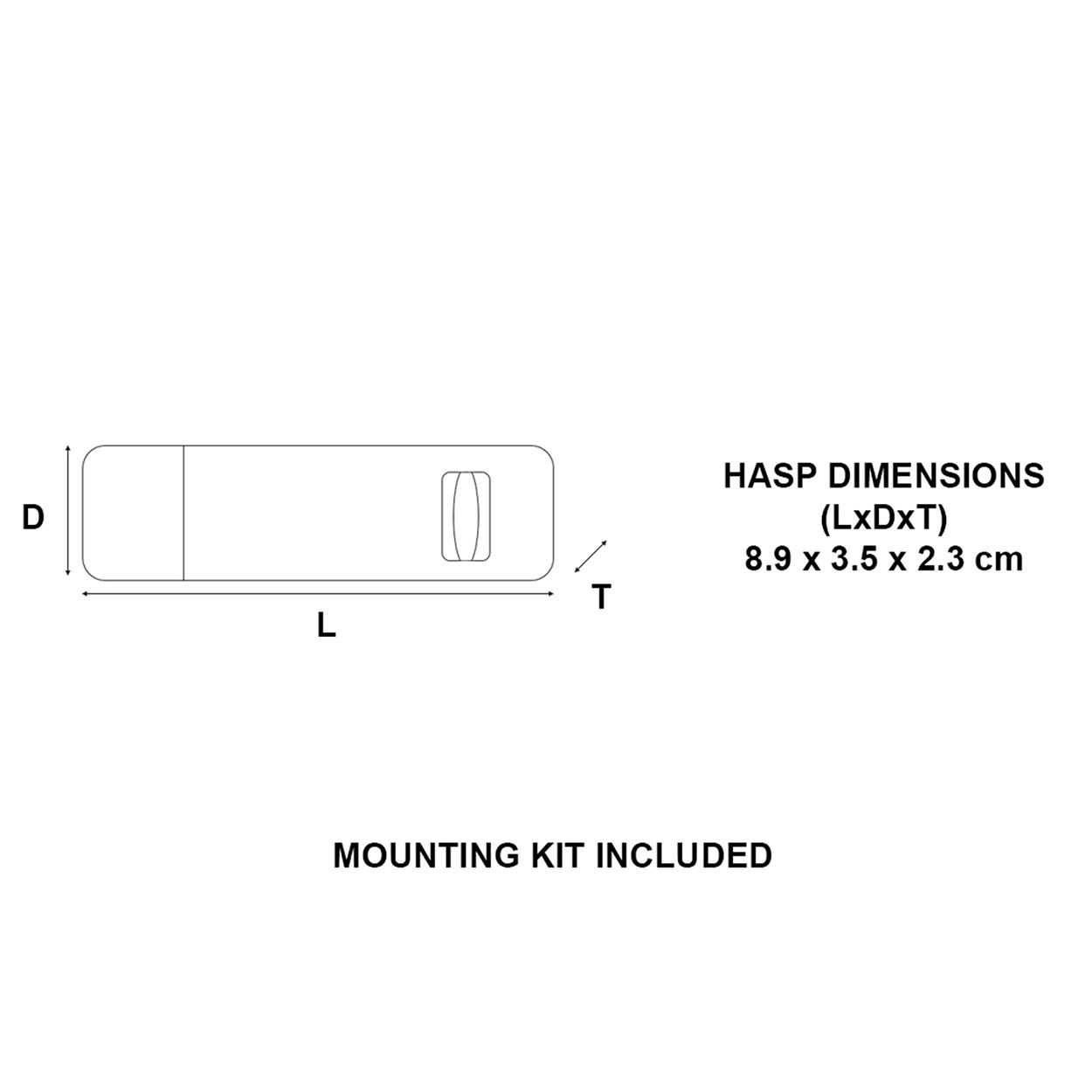 Master Lock 89mm Steel Hasp Lock
