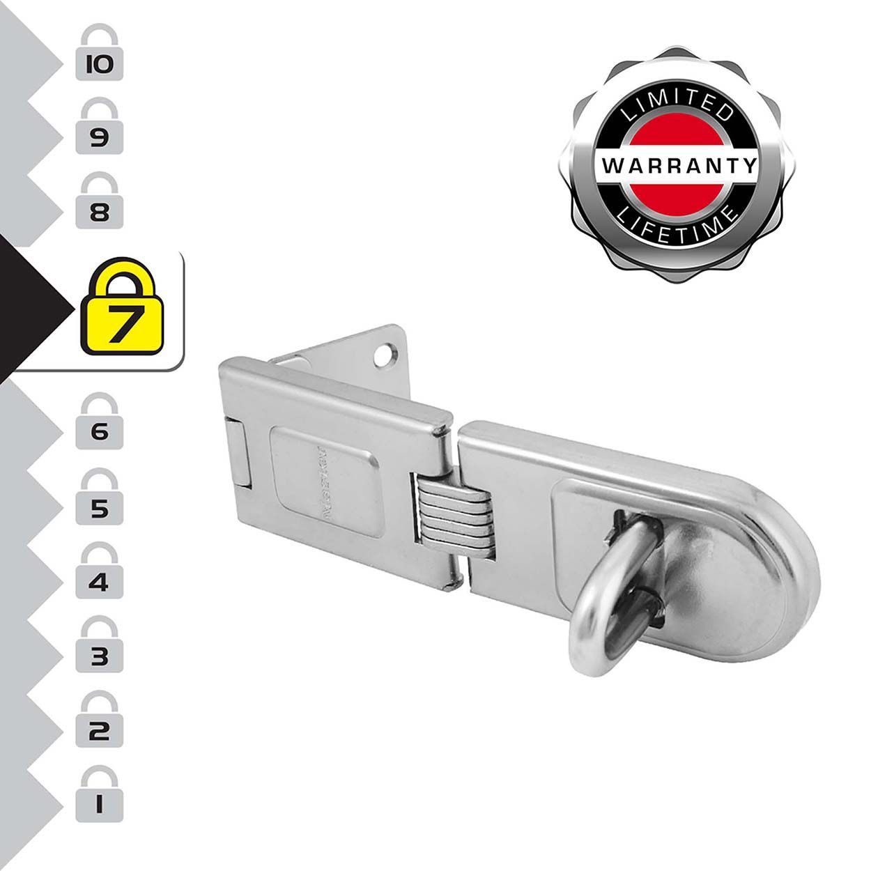Master Lock 160mm Single Hinge Hasp Lock