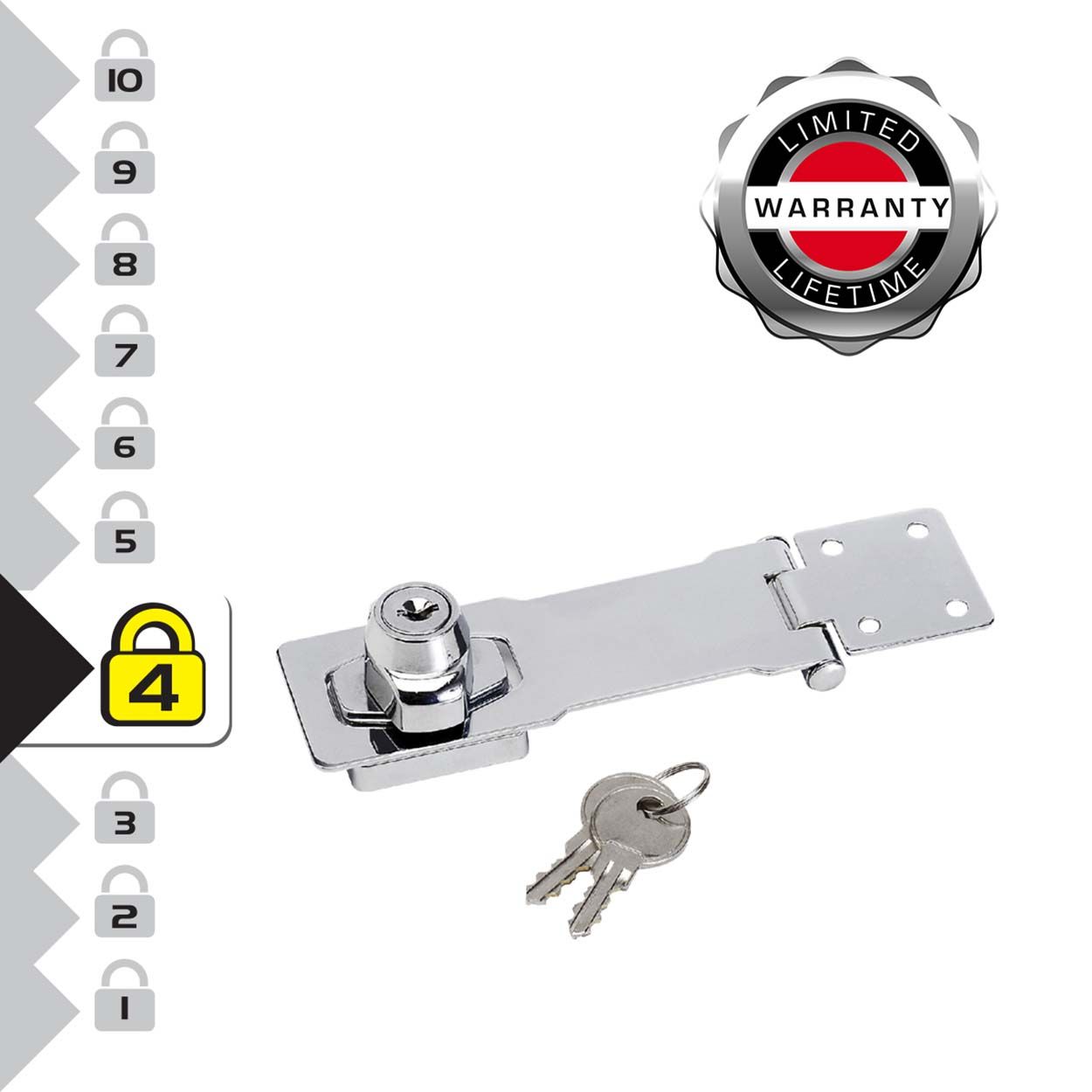 Master Lock 11cm Integrated Key Locking Hasp