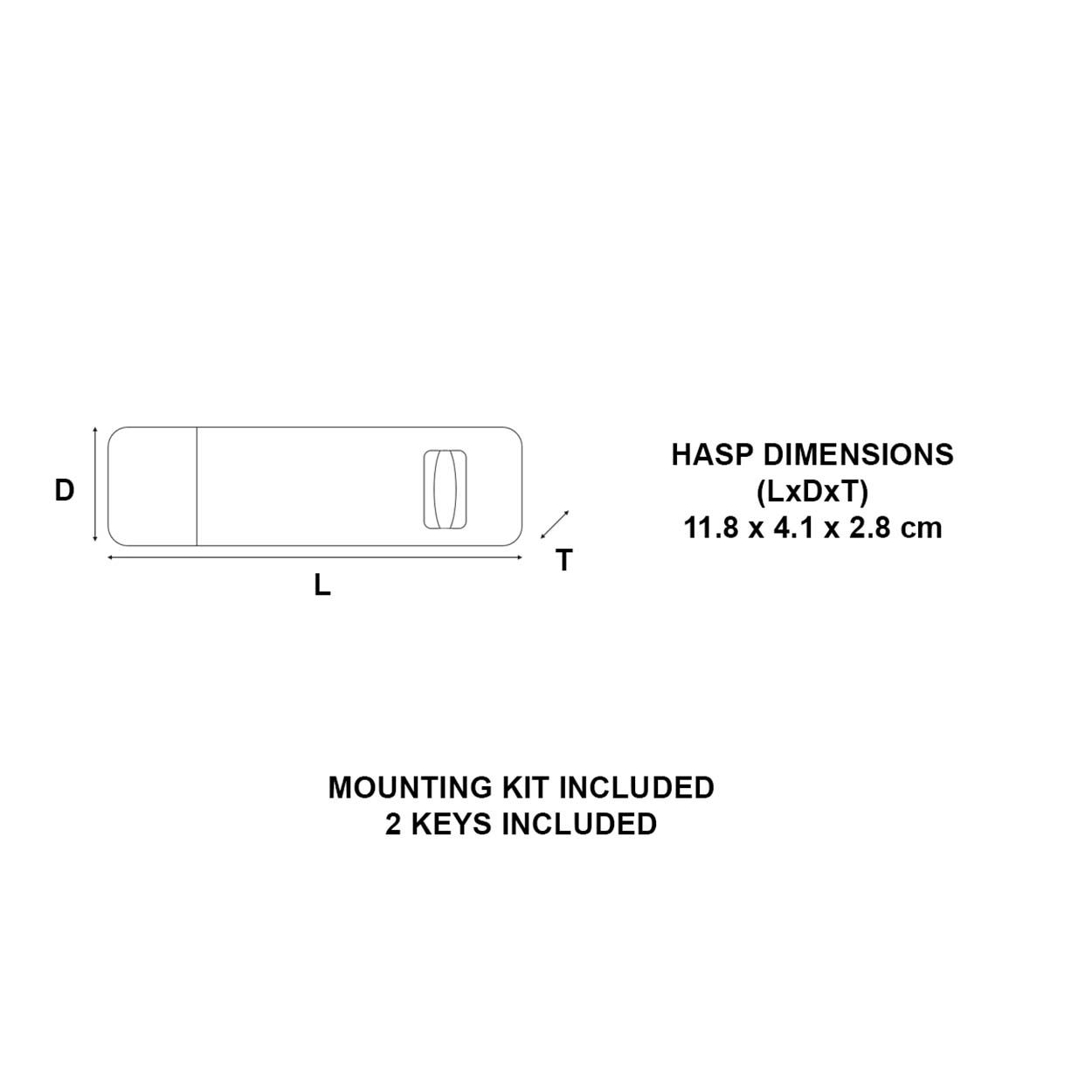 Master Lock 11cm Integrated Key Locking Hasp