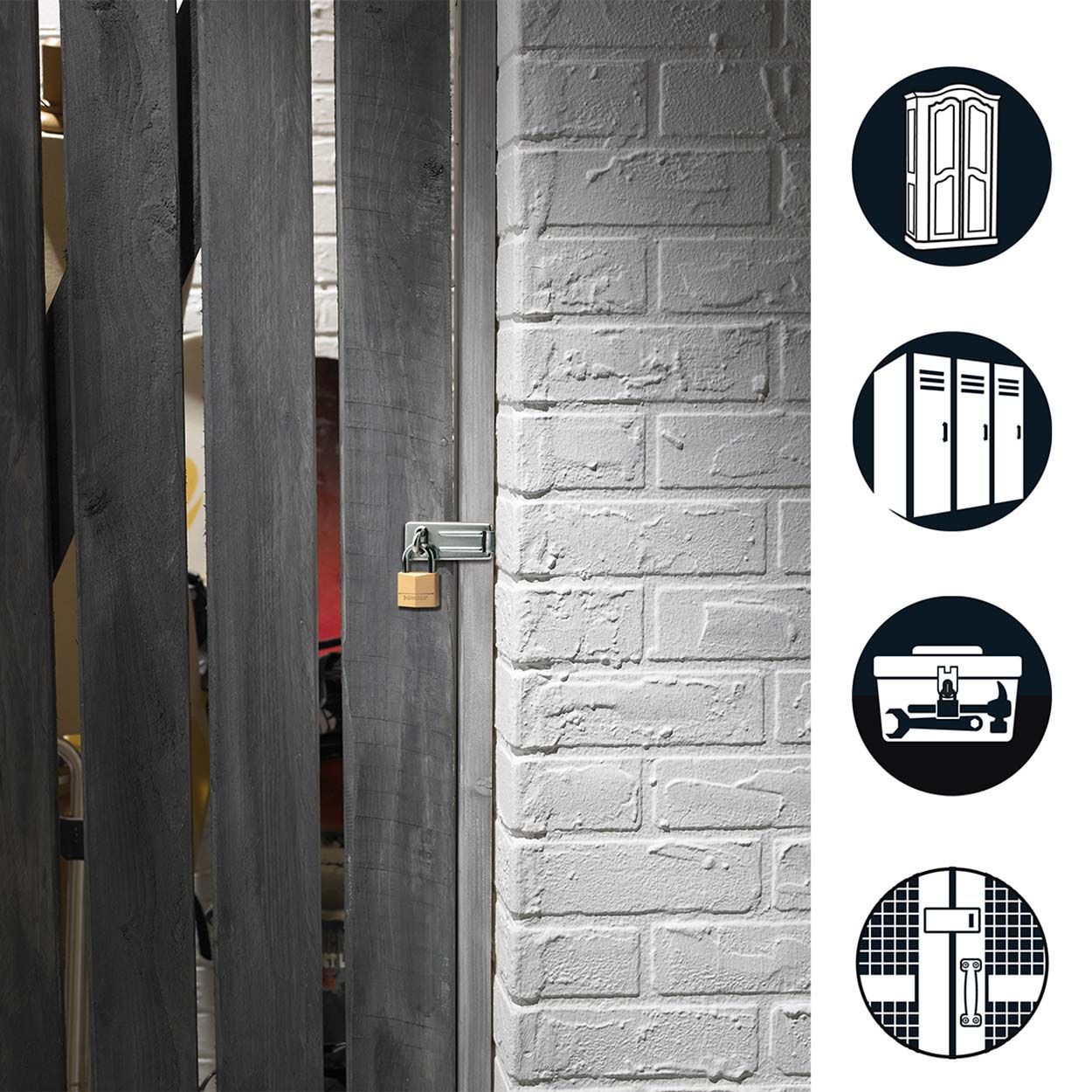 Master Lock Door Hasp and Keyed Padlock