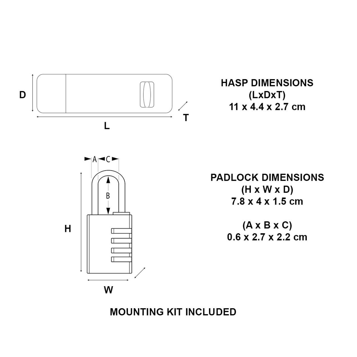 Master Lock Combination Padlock with 110mm Steel Hasp
