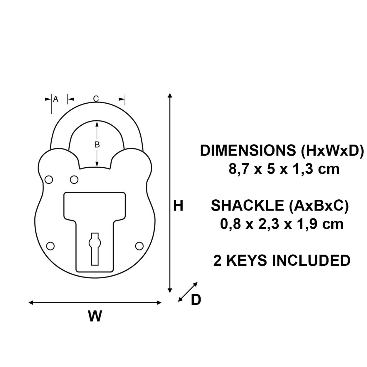 Master Lock 50mm Vintage Design Padlock
