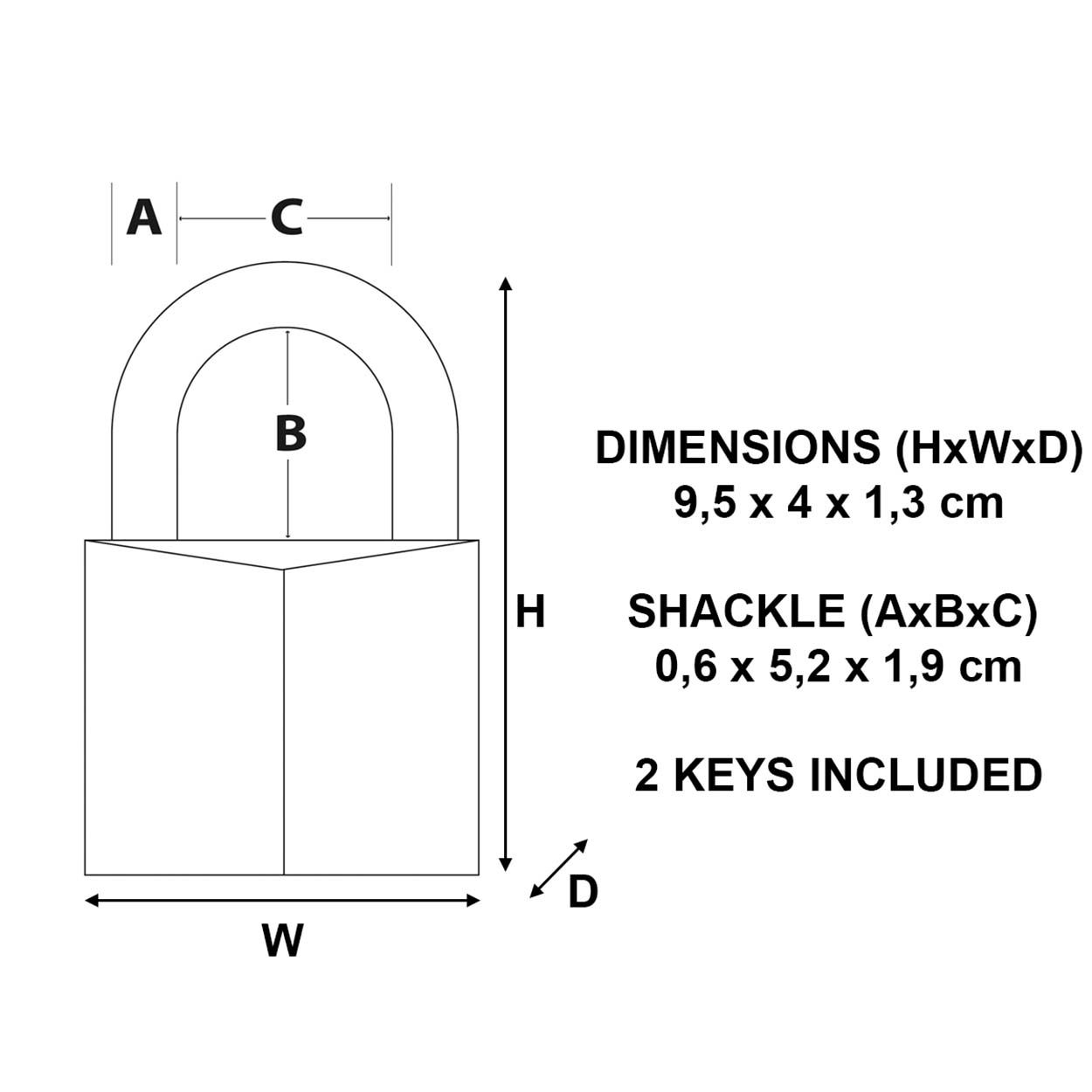 Master Lock 40mm Long Shackle Marine Padlock