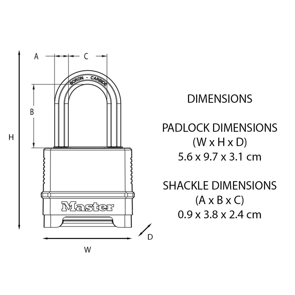 Master Lock 50mm Heavy Duty Combination Padlock