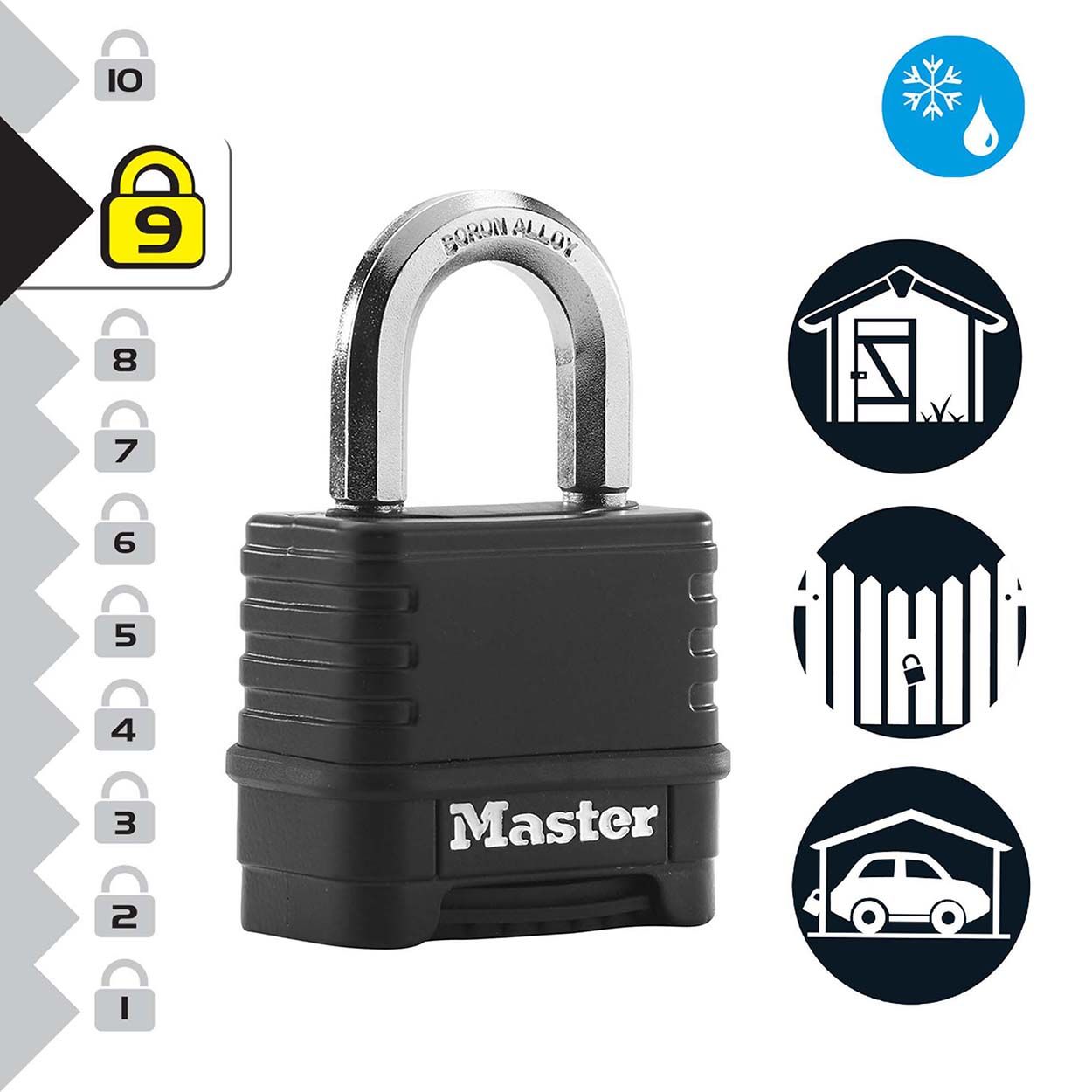 Master Lock Excell 57mm Heavy Duty Black Padlock