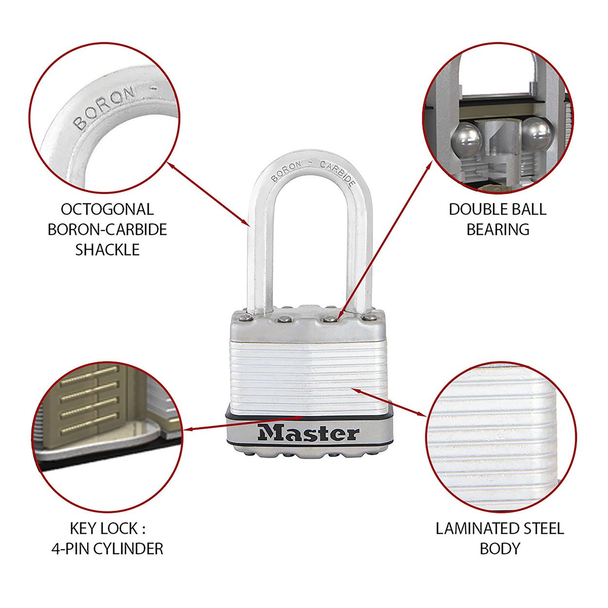 Master Lock Excell 45mm Laminated Steel Padlock
