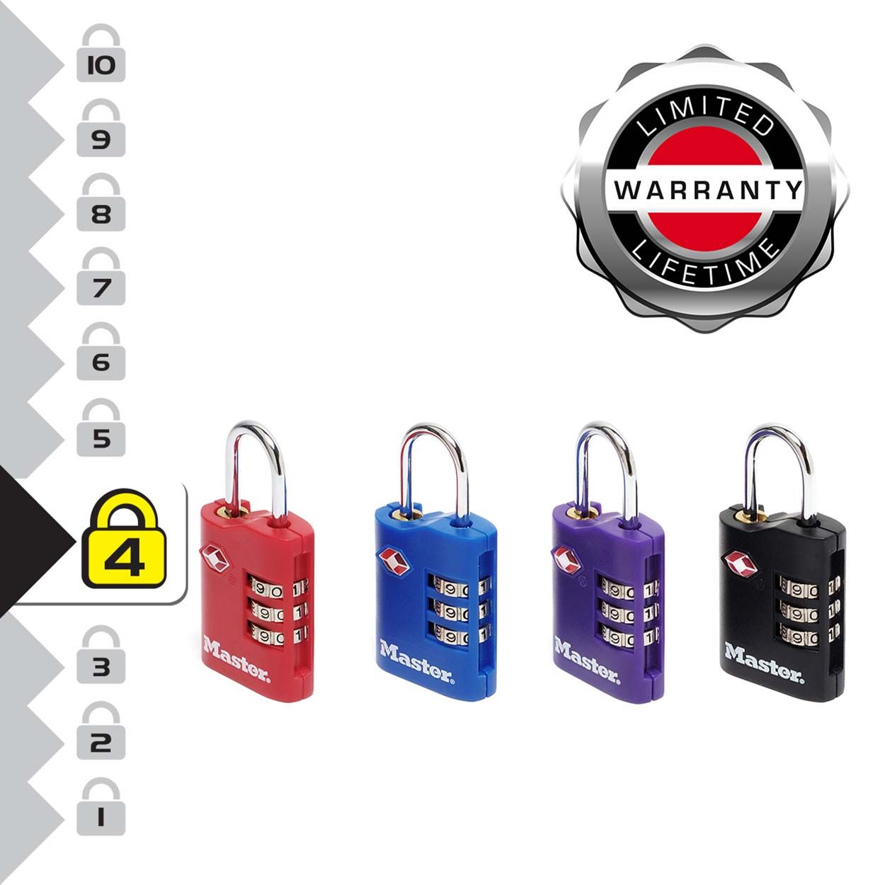 Master Lock 30mm Combination Travel Padlock - Twin Pack