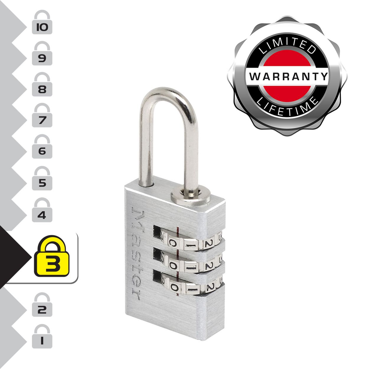 Master Lock 20mm Aluminium Combination Padlock
