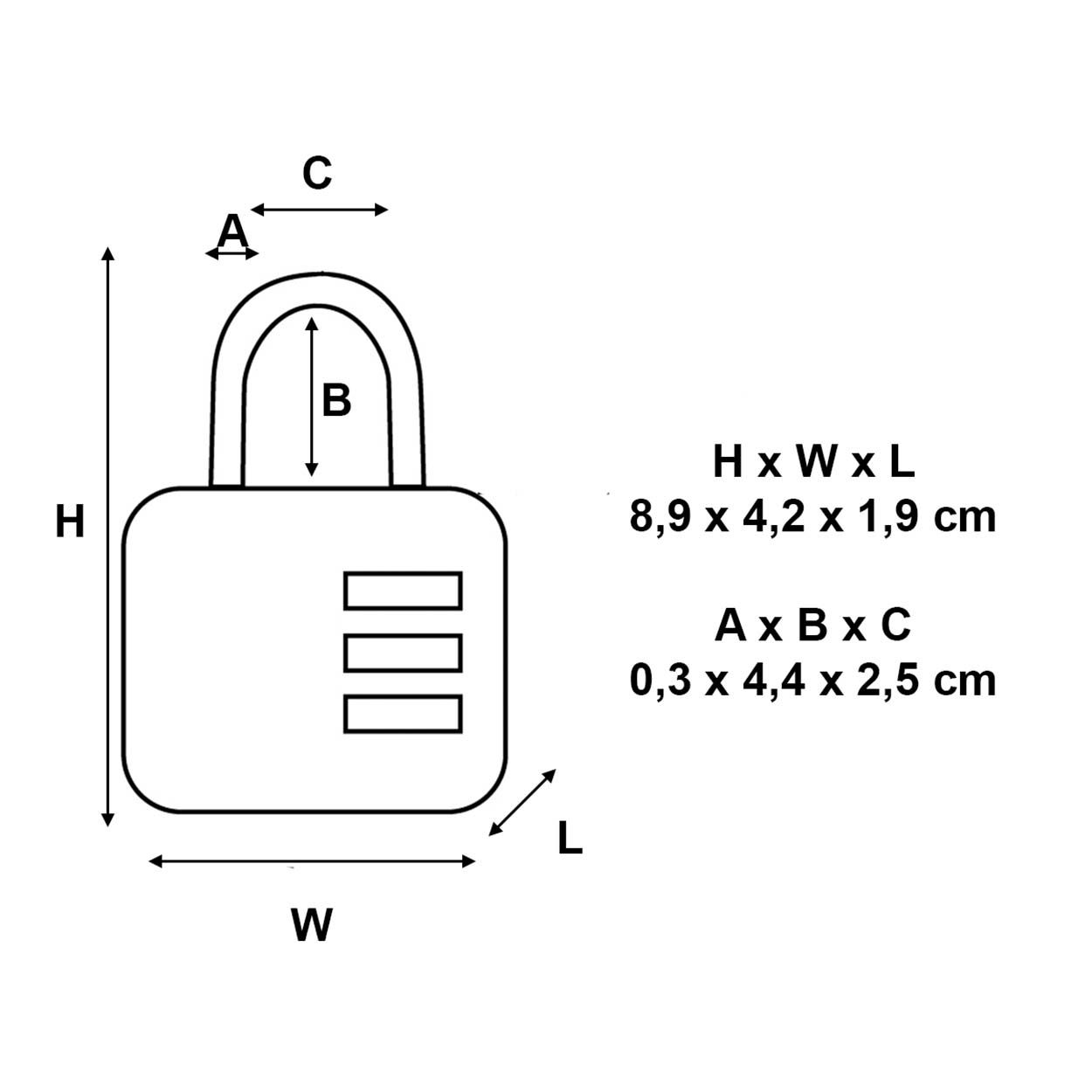 Master Lock 42mm Address Label Combination Padlock
