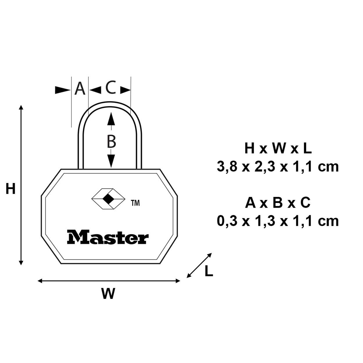 Master Lock 23mm Travel Keyed Padlocks - Twin Pack