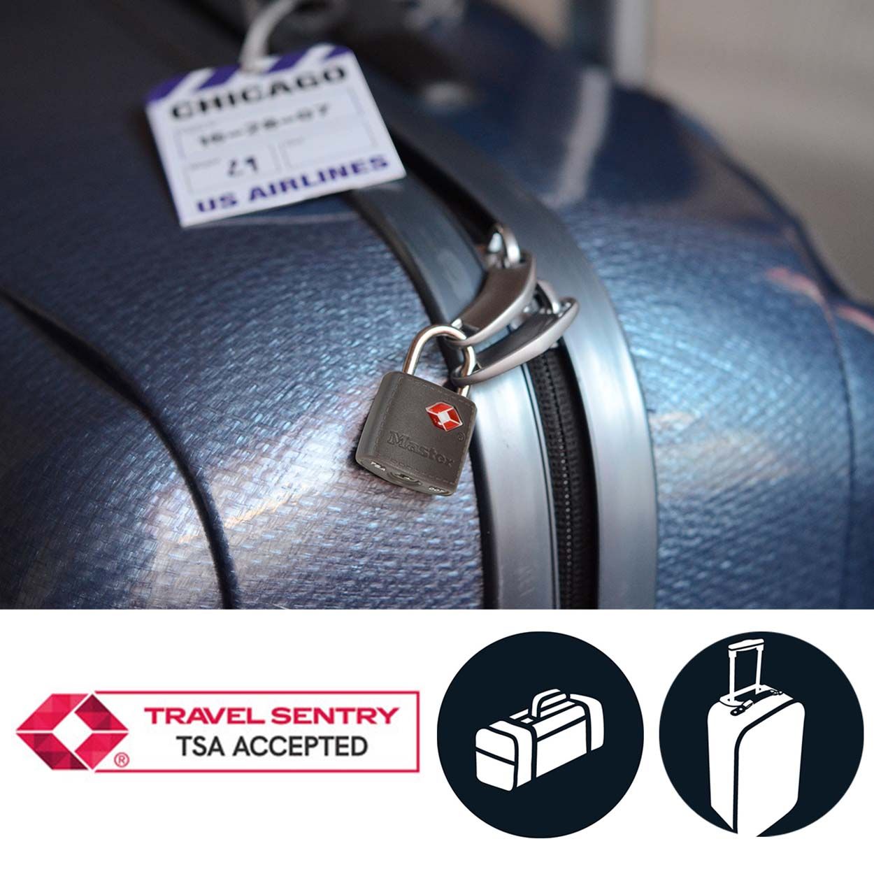 Master Lock 23mm Travel Keyed Padlocks - Twin Pack