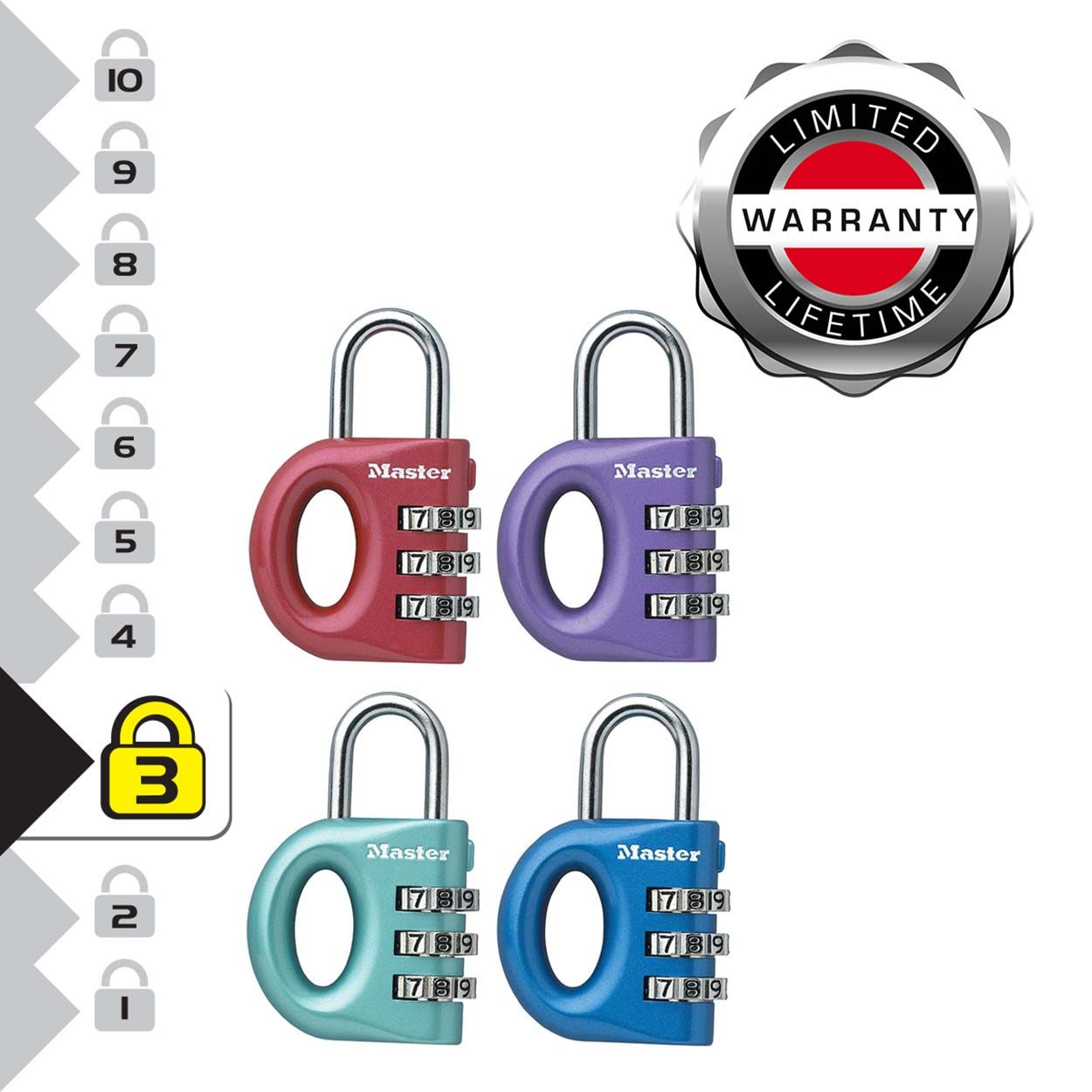 Master Lock 32mm Zinc Combination Padlock