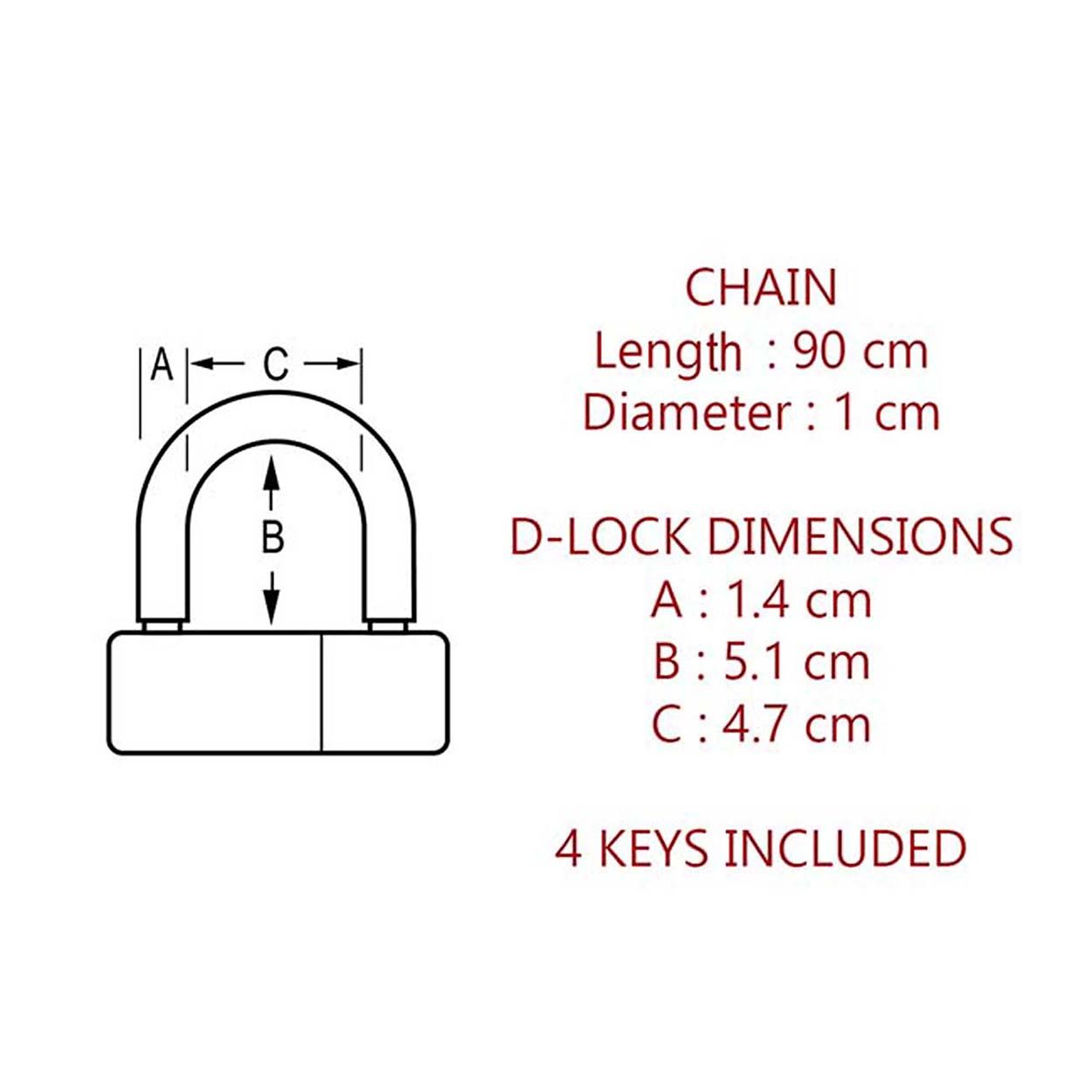 Master Lock 90cm Bike Chain Lock