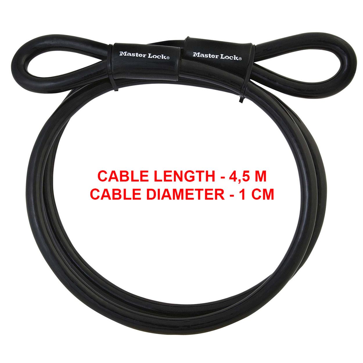 Master Lock 4.5m Steel Cable Bike Lock