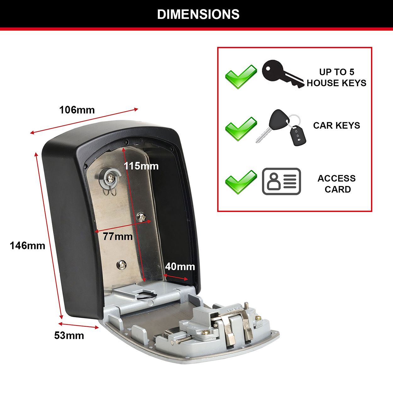 Master Lock Extra Large 4 Digit Key Lock Box