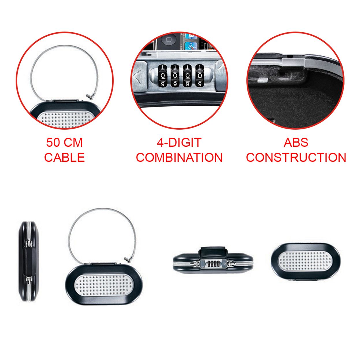 Master Lock Mini Travel Safe with Cable
