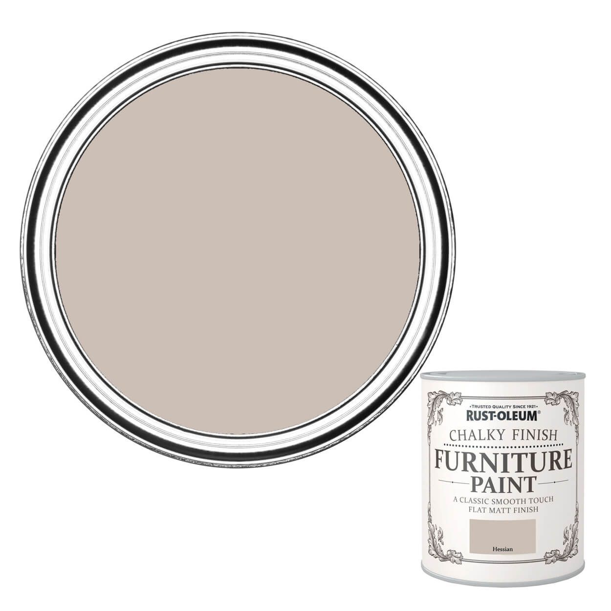 Rust-Oleum Chalky Finish Furniture Paint Hessian 750ml