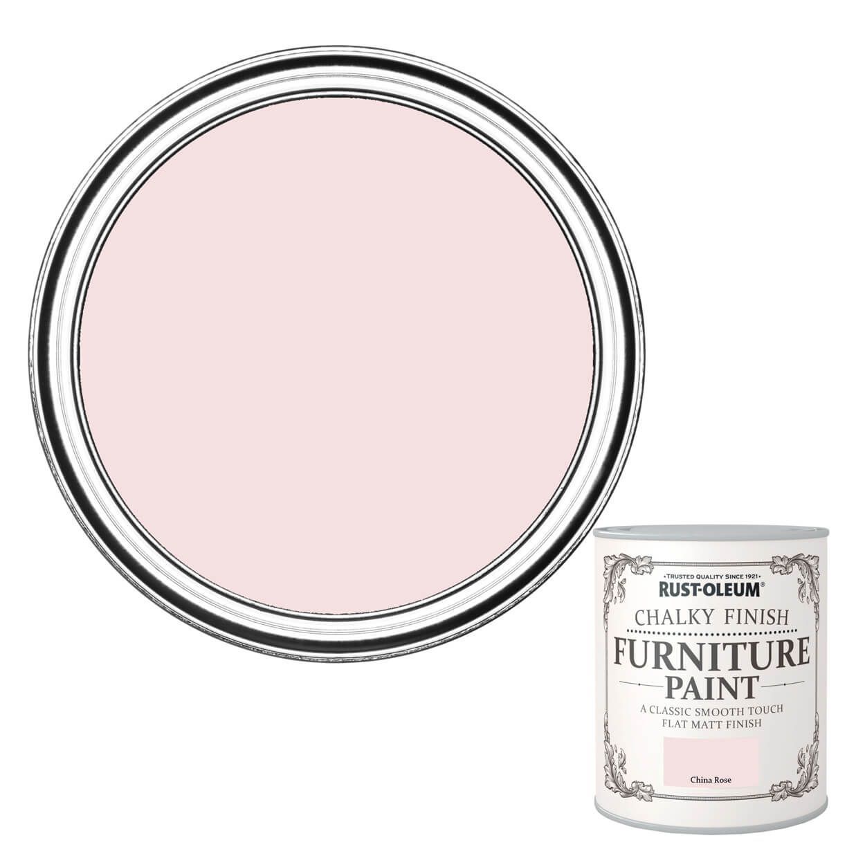 Rust-Oleum Chalky Finish Furniture Paint China Rose 750ml
