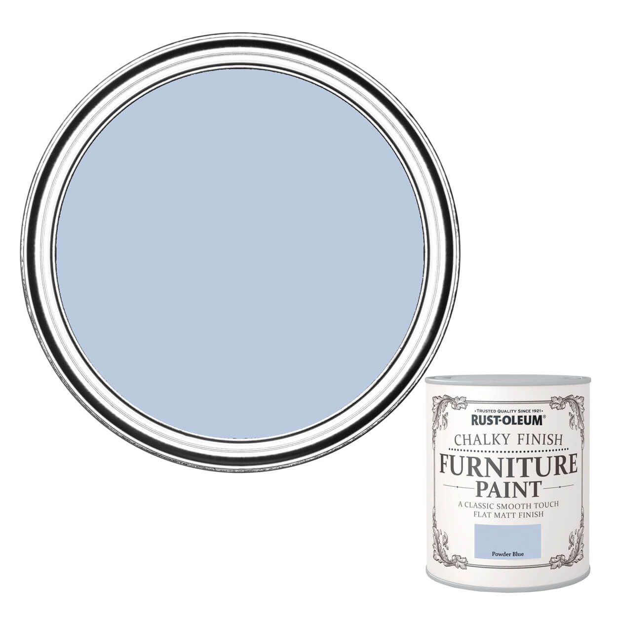 Rust-Oleum Chalky Finish Furniture Paint Powder Blue 750ml