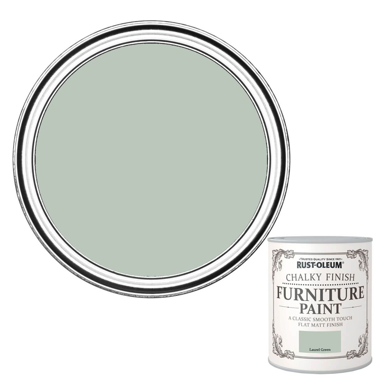 Rust-Oleum Chalky 125ml Furniture Paint Laurel Green