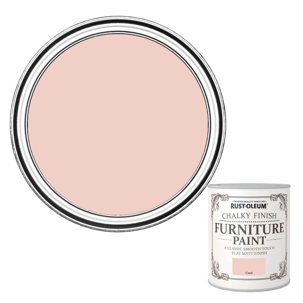 Rust-Oleum Chalky Finish Furniture Paint Coral 125ml