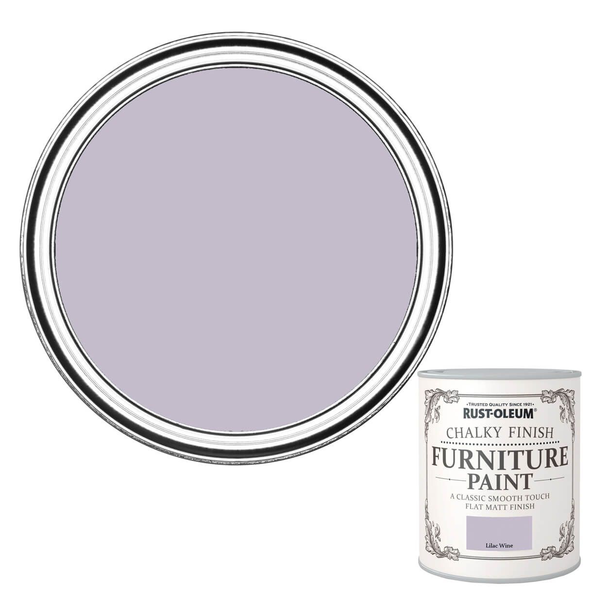 Rust-Oleum Chalky 125ml Furniture Paint Lilac Wine
