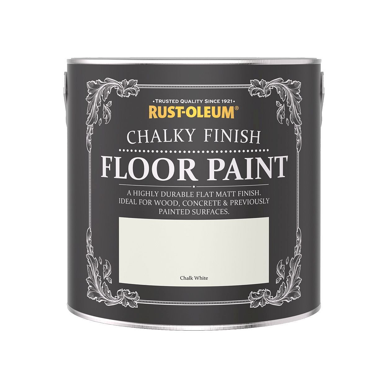Rust-Oleum Chalky Finish Floor Paint Chalk White 2.5Ltr