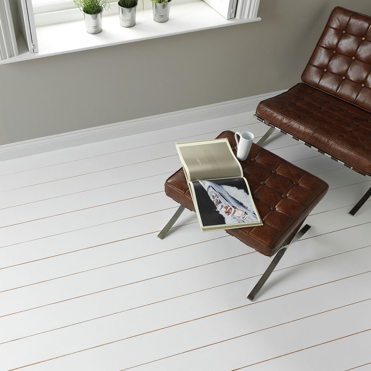 Rust-Oleum Chalky Finish Floor Paint Chalk White 2.5Ltr