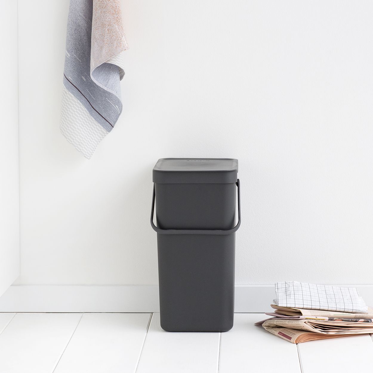 Brabantia Sort & Go Recycle Bin, 16 litre, Grey