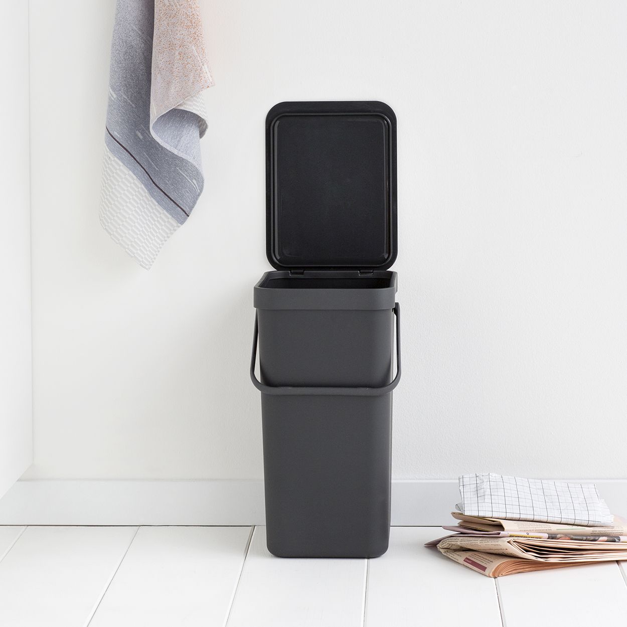 Brabantia Sort & Go Recycle Bin, 16 litre, Grey