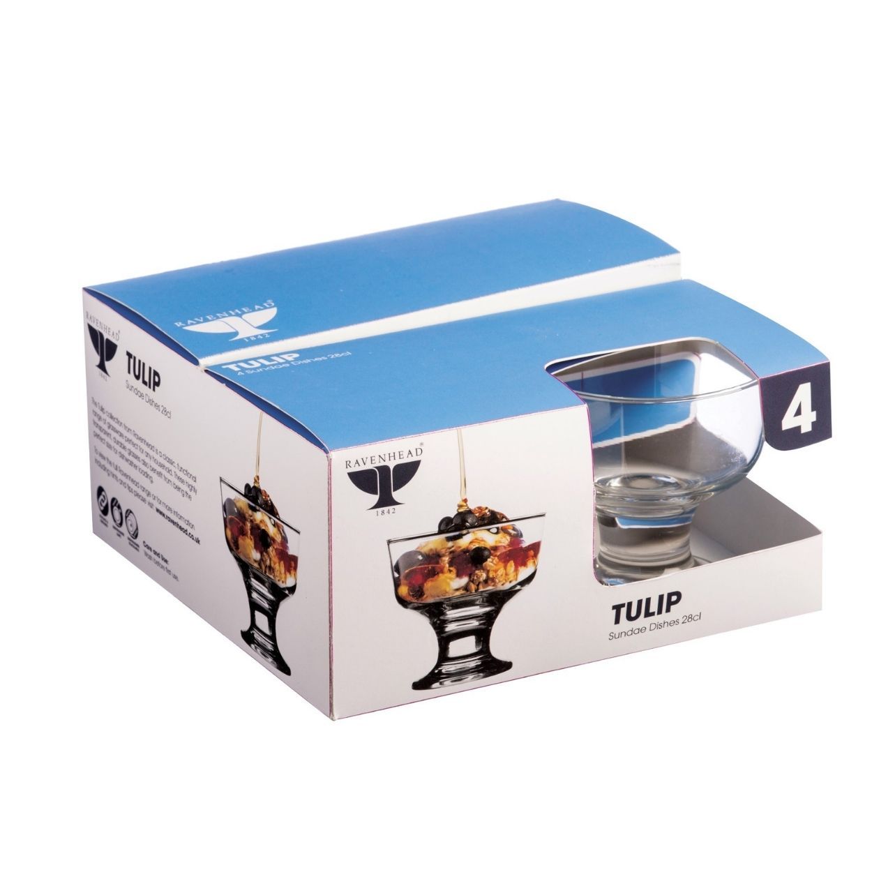 Rav Tulip Set Of 4 Sundae Dishes 28Cl