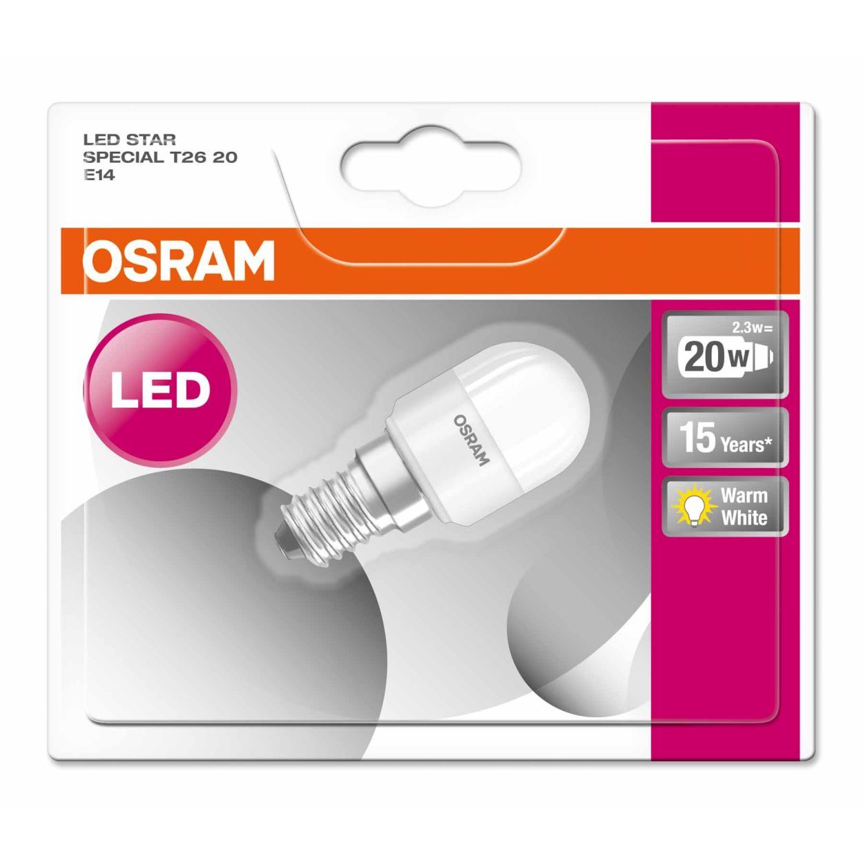 Osram 2.3w E14 LED Tubular appliance Bulb