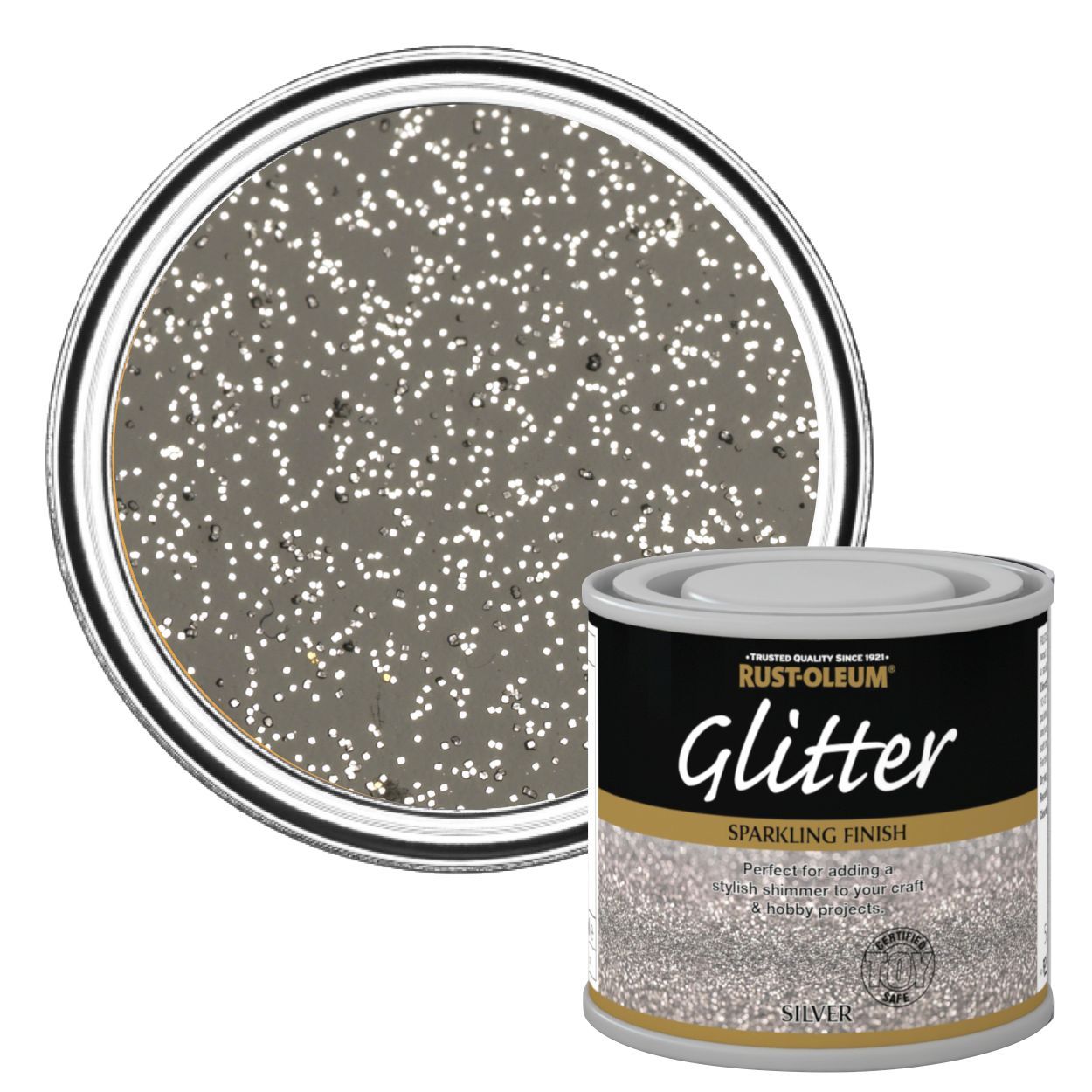 Rust-Oleum Glitter Paint Silver 125ml